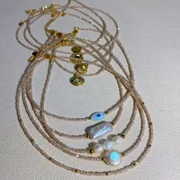 Wholesale Jewelry Letter Simple Style 304 Stainless Steel Shell Pendant Necklace Beaded Plating main image 3