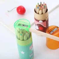 Creative Student Drawing Graffiti Multicolor Pencil Sharpener Barrel Stationery Wholesale main image 5