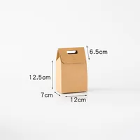 Retro Solid Color Kraft Paper Festival Gift Bags sku image 5