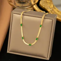 Wholesale Jewelry U Shape Heart Shape Simple Style Acrylic Artificial Rhinestones Plastic 304 Stainless Steel 18K Gold Plated Pendant Necklace Plating Inlay sku image 35