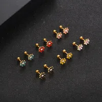 Simple Style Flower 304 Stainless Steel No Inlaid Earrings Ear Studs main image 8