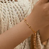 Señora Estrella Cobre Enchapado Chapado En Oro De 18 Quilates. Pulsera main image 4