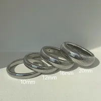 Solid Color IG Style Basic 18K Gold Plated 304 Stainless Steel Bangle In Bulk sku image 3