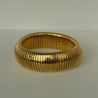 Solid Color IG Style Basic 18K Gold Plated 304 Stainless Steel Bangle In Bulk sku image 8