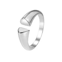 Casual Modern Style Simple Style 925 Sterling Silver Geometric Plating No Inlaid Women'S Wide Band Rings Open Rings Rings sku image 1