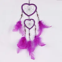Romantic Heart Shape Feather Pendant Artificial Decorations main image 3