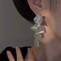 1 Par Irregular Estilo Simple Aleación Irregular Pendientes main image 5