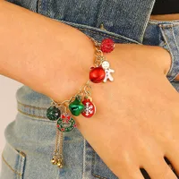 Santa Claus Snowflake Elk Cartoon Style Cute Zircon Alloy Bracelets Wholesale main image 3