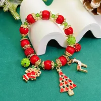 Santa Claus Snowflake Elk Cartoon Style Cute Zircon Alloy Bracelets Wholesale main image 1