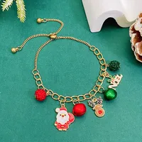 Santa Claus Snowflake Elk Cartoon Style Cute Zircon Alloy Bracelets Wholesale sku image 3