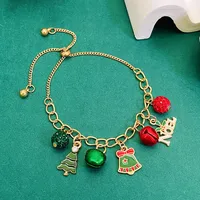 Santa Claus Snowflake Elk Cartoon Style Cute Zircon Alloy Bracelets Wholesale sku image 4