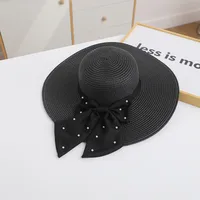 Women's Color Block Wide Eaves Simple Style Classic Style Straw Hat sku image 1