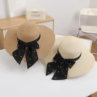 Women's Color Block Wide Eaves Simple Style Classic Style Straw Hat main image 1