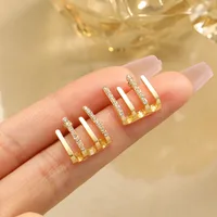 Heart Ethnic Style Alloy No Inlaid Earrings Ear Studs sku image 12