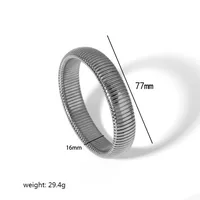 Circulo Color Sólido Retro Estilo Romano Chapados en oro de 18k Acero Inoxidable 304 Brazalete Al Mayoreo sku image 8