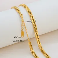 Wholesale Jewelry Solid Color Basic Simple Style 304 Stainless Steel 18K Gold Plated Necklace sku image 38