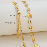 Wholesale Jewelry Solid Color Basic Simple Style 304 Stainless Steel 18K Gold Plated Necklace sku image 39