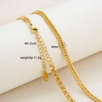 Wholesale Jewelry Solid Color Basic Simple Style 304 Stainless Steel 18K Gold Plated Necklace sku image 31
