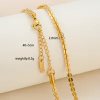 Wholesale Jewelry Solid Color Basic Simple Style 304 Stainless Steel 18K Gold Plated Necklace sku image 28