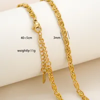 Wholesale Jewelry Solid Color Basic Simple Style 304 Stainless Steel 18K Gold Plated Necklace sku image 24