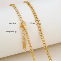 Wholesale Jewelry Solid Color Basic Simple Style 304 Stainless Steel 18K Gold Plated Necklace sku image 18