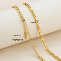 Wholesale Jewelry Solid Color Basic Simple Style 304 Stainless Steel 18K Gold Plated Necklace sku image 36