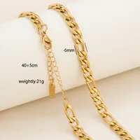 Wholesale Jewelry Solid Color Basic Simple Style 304 Stainless Steel 18K Gold Plated Necklace sku image 32