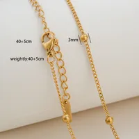 Wholesale Jewelry Solid Color Basic Simple Style 304 Stainless Steel 18K Gold Plated Necklace sku image 25