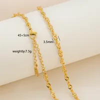 Wholesale Jewelry Solid Color Basic Simple Style 304 Stainless Steel 18K Gold Plated Necklace sku image 16