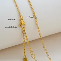 Wholesale Jewelry Solid Color Basic Simple Style 304 Stainless Steel 18K Gold Plated Necklace sku image 12