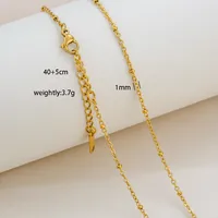 Wholesale Jewelry Solid Color Basic Simple Style 304 Stainless Steel 18K Gold Plated Necklace sku image 1