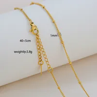 Wholesale Jewelry Solid Color Basic Simple Style 304 Stainless Steel 18K Gold Plated Necklace sku image 3