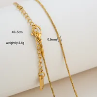 Wholesale Jewelry Solid Color Basic Simple Style 304 Stainless Steel 18K Gold Plated Necklace sku image 9