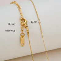 Wholesale Jewelry Solid Color Basic Simple Style 304 Stainless Steel 18K Gold Plated Necklace sku image 4
