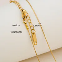 Wholesale Jewelry Solid Color Basic Simple Style 304 Stainless Steel 18K Gold Plated Necklace sku image 2