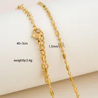 Wholesale Jewelry Solid Color Basic Simple Style 304 Stainless Steel 18K Gold Plated Necklace sku image 35