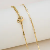 Wholesale Jewelry Solid Color Basic Simple Style 304 Stainless Steel 18K Gold Plated Necklace sku image 56