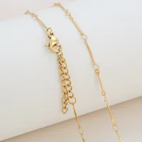 Wholesale Jewelry Solid Color Basic Simple Style 304 Stainless Steel 18K Gold Plated Necklace sku image 34