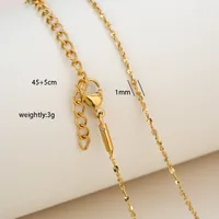 Wholesale Jewelry Solid Color Basic Simple Style 304 Stainless Steel 18K Gold Plated Necklace sku image 7