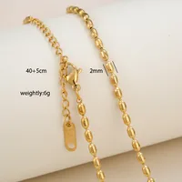 Wholesale Jewelry Solid Color Basic Simple Style 304 Stainless Steel 18K Gold Plated Necklace sku image 30
