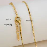 Wholesale Jewelry Solid Color Basic Simple Style 304 Stainless Steel 18K Gold Plated Necklace sku image 15