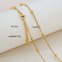 Wholesale Jewelry Solid Color Basic Simple Style 304 Stainless Steel 18K Gold Plated Necklace sku image 20