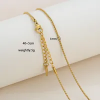 Wholesale Jewelry Solid Color Basic Simple Style 304 Stainless Steel 18K Gold Plated Necklace sku image 8