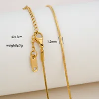 Wholesale Jewelry Solid Color Basic Simple Style 304 Stainless Steel 18K Gold Plated Necklace sku image 10