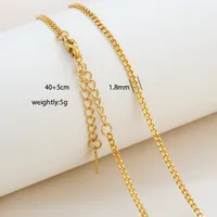 Wholesale Jewelry Solid Color Basic Simple Style 304 Stainless Steel 18K Gold Plated Necklace sku image 11