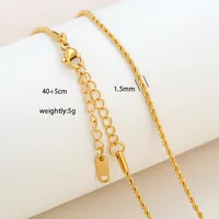 Wholesale Jewelry Solid Color Basic Simple Style 304 Stainless Steel 18K Gold Plated Necklace sku image 33