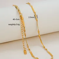 Wholesale Jewelry Solid Color Basic Simple Style 304 Stainless Steel 18K Gold Plated Necklace sku image 21