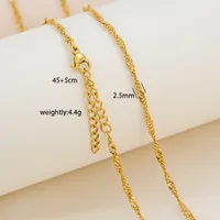 Wholesale Jewelry Solid Color Basic Simple Style 304 Stainless Steel 18K Gold Plated Necklace sku image 19