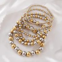 Round Hip-Hop Retro 304 Stainless Steel Bracelets In Bulk main image 8