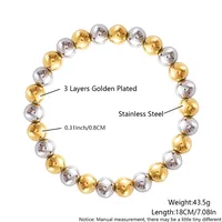 Round Hip-Hop Retro 304 Stainless Steel Bracelets In Bulk sku image 16